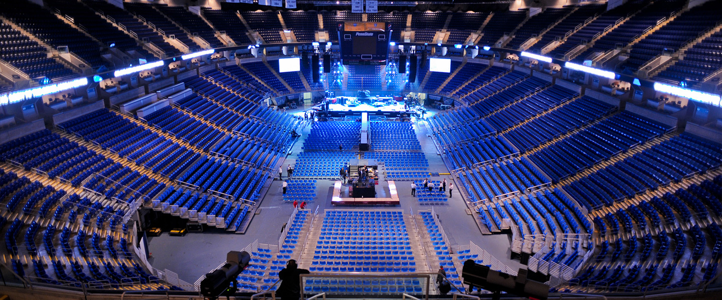 View of all the seats available at the Bryce Jordan Center