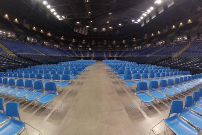 Arena End Stage Floor with Chairs