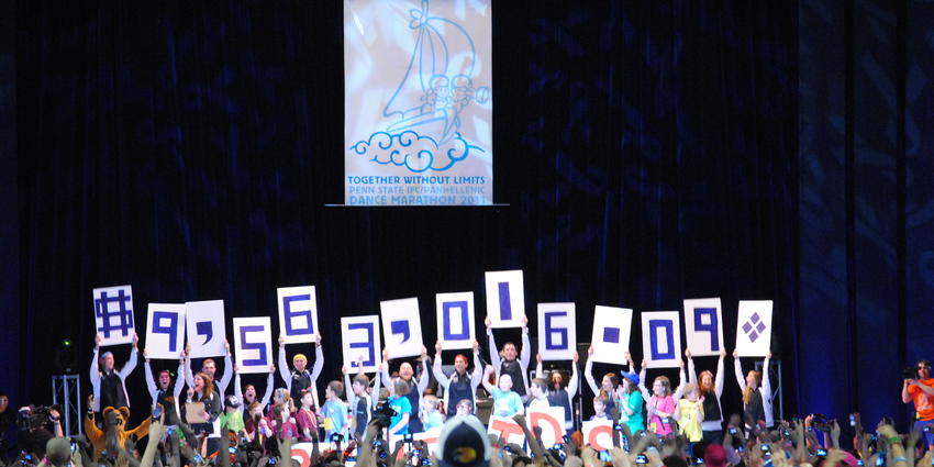 THON 2011 raised 9,563,016.09 for pediatric cancer.