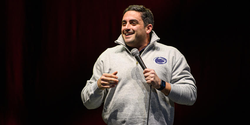 Comedian Jared Freid at the Bryce Jordan Center