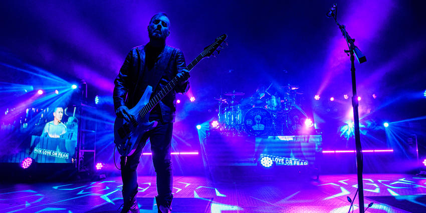 Seether performing at the Bryce Jordan Center
