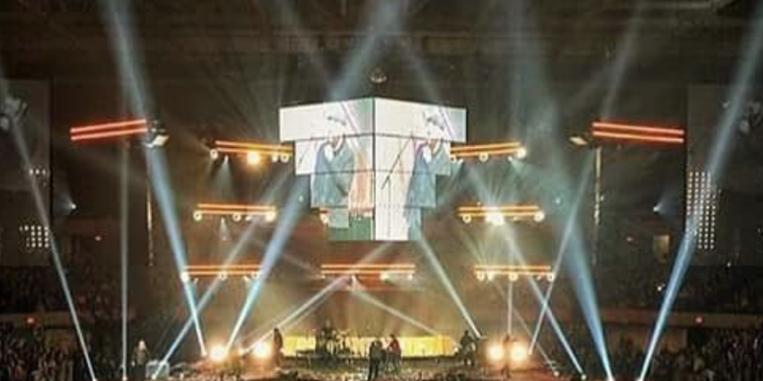 Worship band on stage at BJC during Winter Jam Spectacular Tour 2016