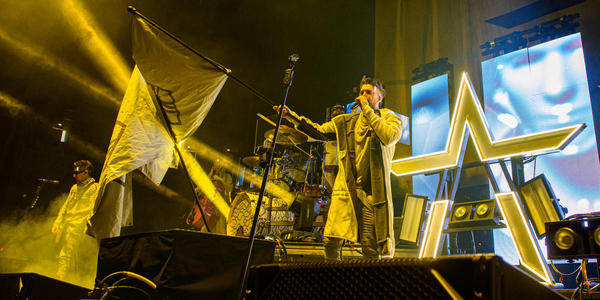 Seether performing at the Bryce Jordan Center