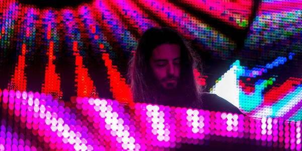 DJ Bassnector performs his bass-heavy electric dance music for the BJC crowd in 2013.