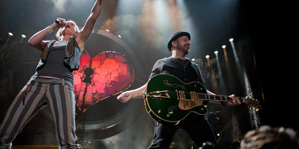 Sugarland performs at the Bryce Jordan Center during their "The Incredible Machine Tour".