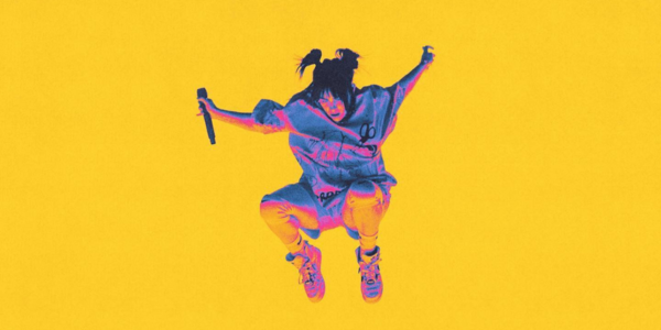 Billie Eilish performing at the Bryce Jordan Center