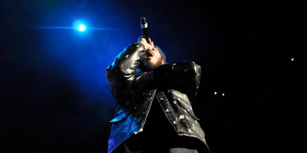 Post Malone warms up the crowd before Fetty Wap's performance in 2016.
