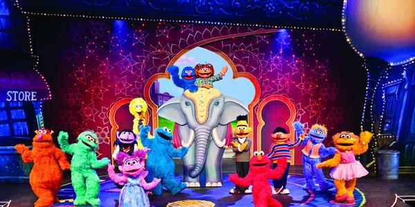 All the characters of Sesame Street Live greet the audience at the BJC in 2017